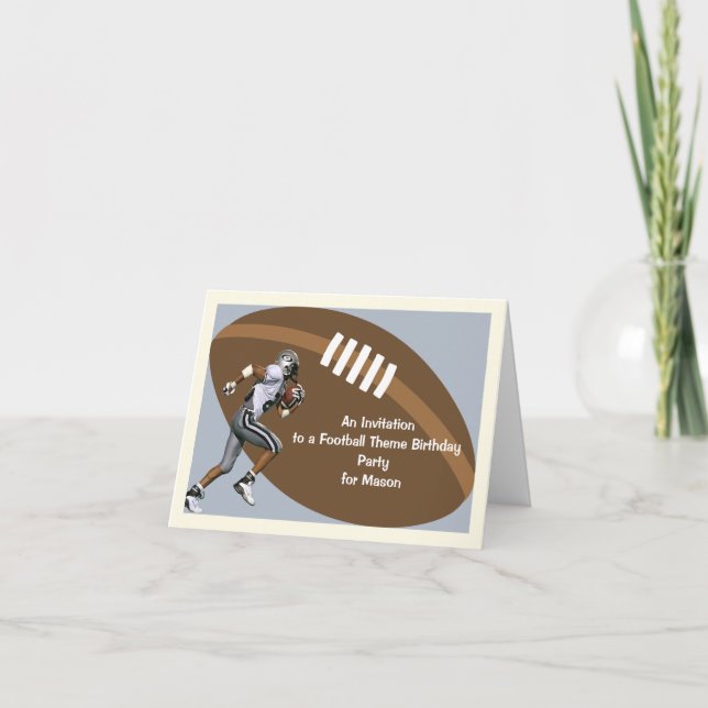 Football Thème Anniversaire Fête Invitation (Devant)