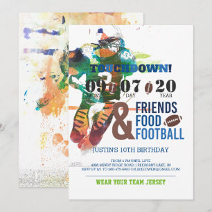 Football Thème Anniversaire Invitation