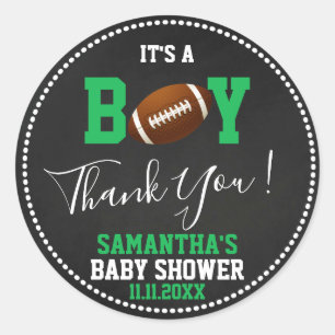 FOOTBALL Theme Baby Duschkabine Green Boy Runder Aufkleber