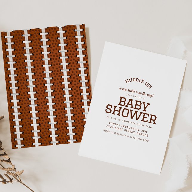 Football Thème Baby shower Invitation Modèle (Créateur téléchargé)