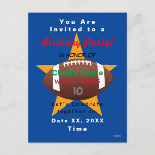 Football Theme Boys Postcard Einladung HAMbyWG Postkarte