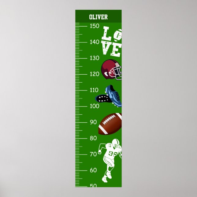 Football Theme Growth Charts Poster (Vorne)