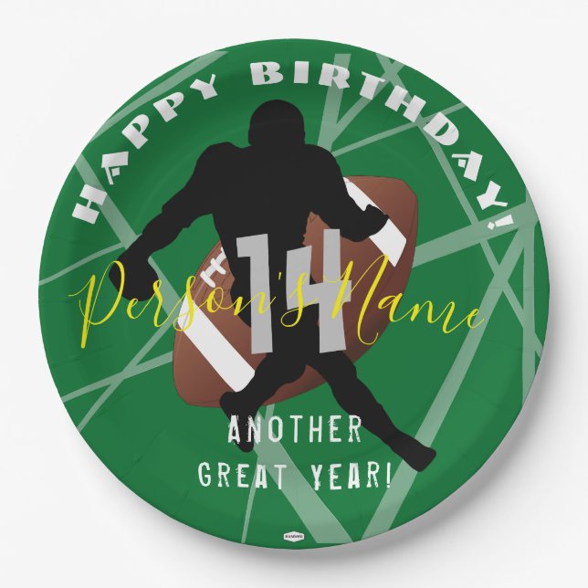 FOOTBALL Theme Paper PlateHAMbyWG Paper Teller (Vorderseite)