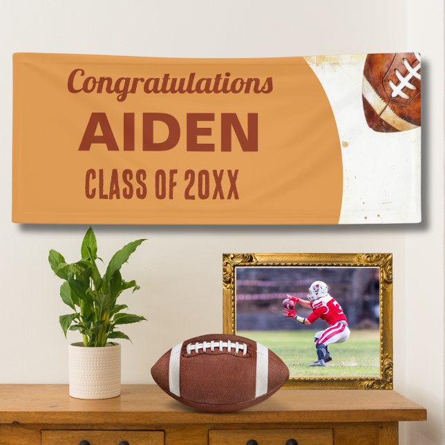 Football Themed Graduation Party Banner (Von Creator hochgeladen)