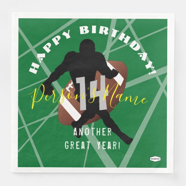 FOOTBALL Themenpapier Napkins HAMbyWG Serviette (Vorderseite)