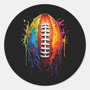 Football Tropfen Grafik Sportball Ball Player Boy  Runder Aufkleber