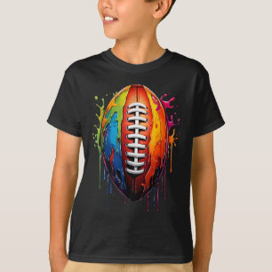 Football Tropfen Grafik Sportball Ball Player Boy T-Shirt