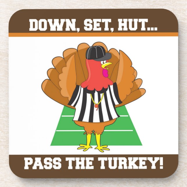 Football & Turquie Thanksgiving Dessous de verre e (Devant)