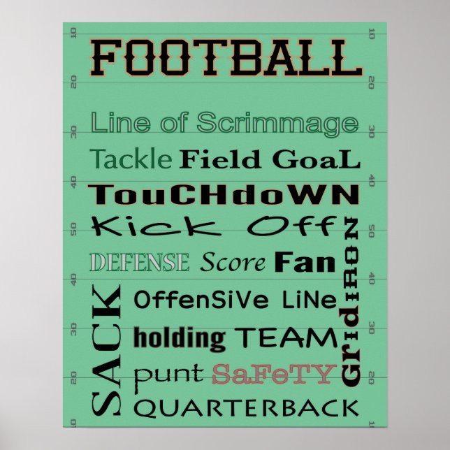 FOOTBALL-Typografie Poster (Vorne)
