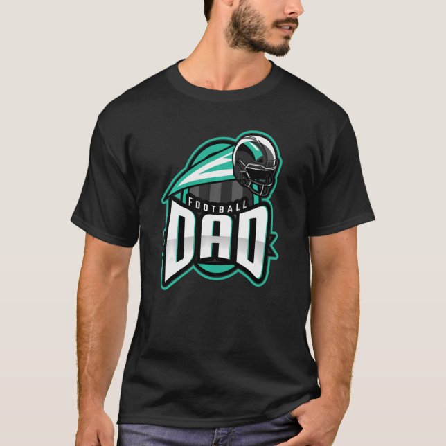 Football Vater Coach Vater Football Daddy T-Shirt (Vorderseite)
