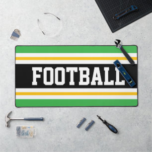 FOOTBALL vert vif noir jaune rayures de course