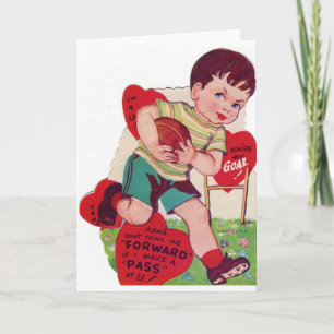 Football vintage Carte Saint-Valentin