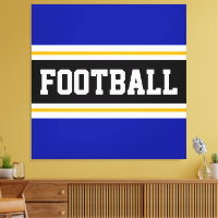 FOOTBALL Vivifarben Schwarz-weiß gelbe Streifen