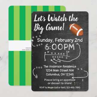 Football Watch Party - Big Game Einladung