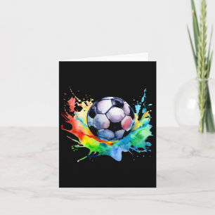 Football Watercolor Fußballball Ball Künstlerisch  Karte