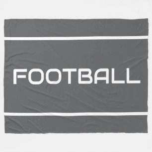 FOOTBALL Weiße Textstreifen auf professionellem Gr Fleecedecke