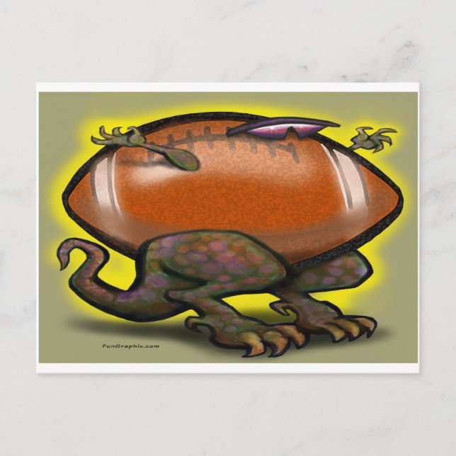FootballaSaurus Rex Postkarte (Vorderseite)