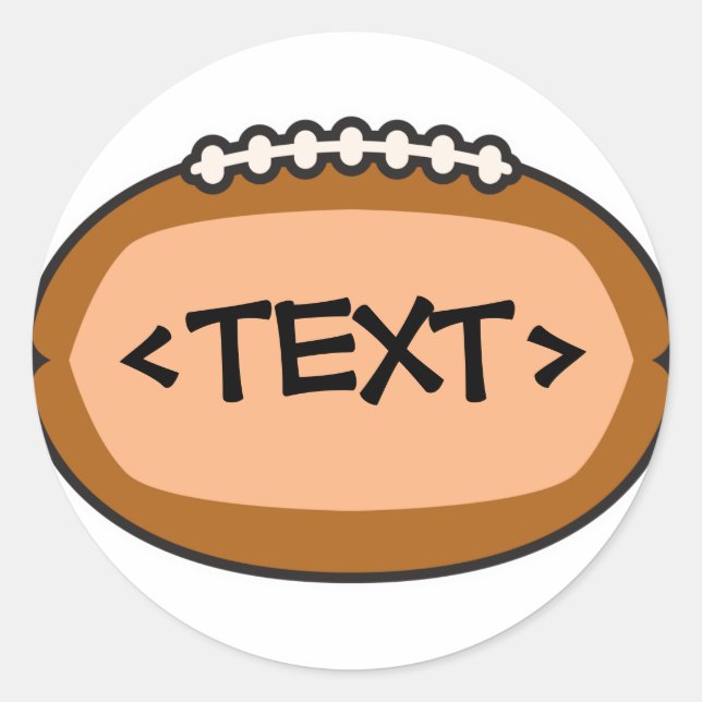 FOOTBALLDESIGN ZURÜCK,<TEXT> RUNDER AUFKLEBER (Vorderseite)