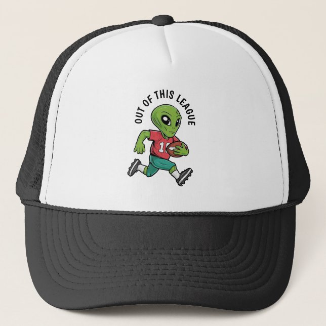 Footballer Alien Hat Truckerkappe (Vorderseite)