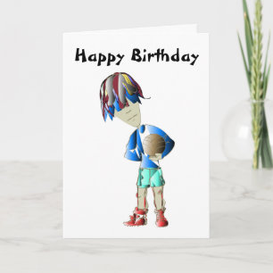 Footballer Art Birthday Grußkarte Karte