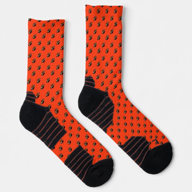 Footballs on Team Color Orange Socken (Rechts)