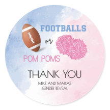Footballs ou Pom Poms sexe révéler des autocollant
