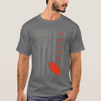 Footballtrainer American Flag Footballtrainer Coac T-Shirt