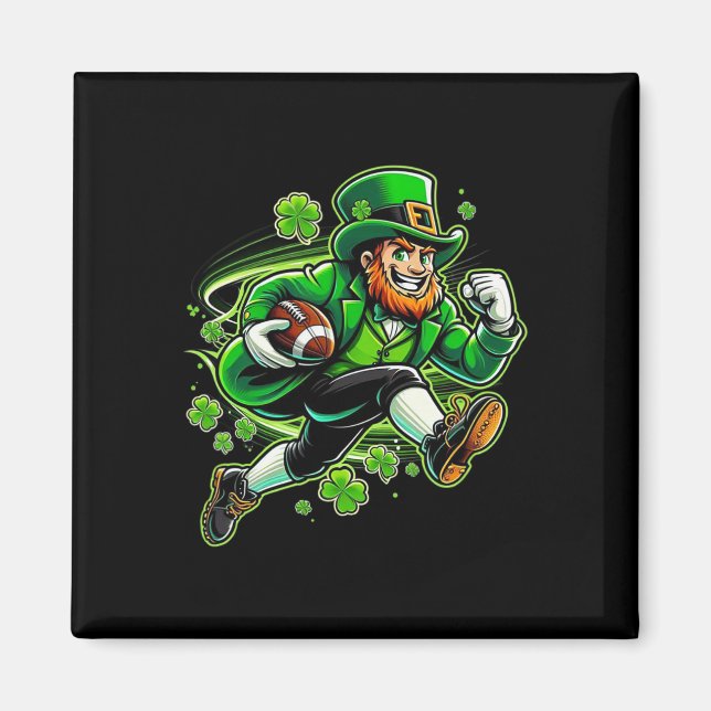 Footbyll St Patricks Day Irish Footll Magnet (Vorne)