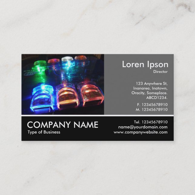 Footed Foto - 60pc Gray - Cooler USB-Hub Visitenkarte (Vorderseite)