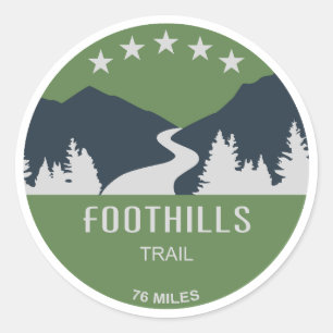 Foothills Trail North Carolina Süd Carolina Runder Aufkleber