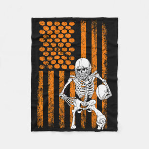 Footll Player Fan Geschenk Skelett Halloween Men B Fleecedecke