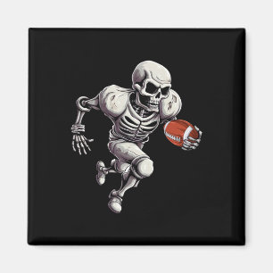 Footll Skeleton Playing Football Halloween Skull L Magnet