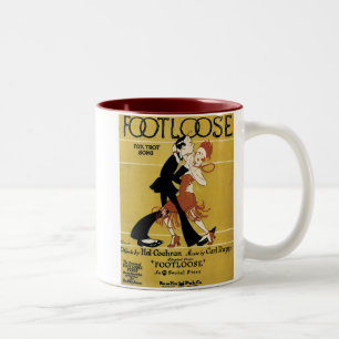Footloose Vintage Songbook Cover Zweifarbige Tasse