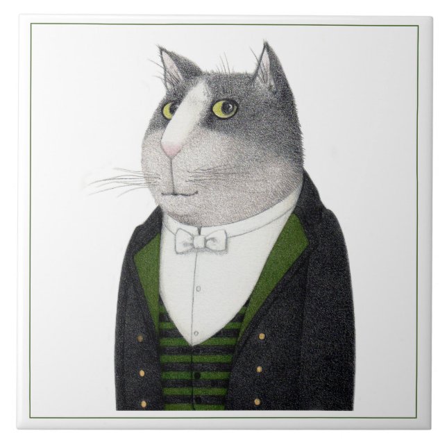 FOOTMAN CAT 6" Square Keramik Tile Fliese (Vorderseite)