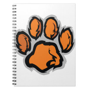 Footprint Animal Furry Paw Wildlife Track Bär Notizblock