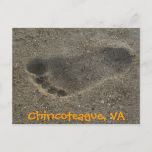Footprint Chincoteague, VA Postkarte