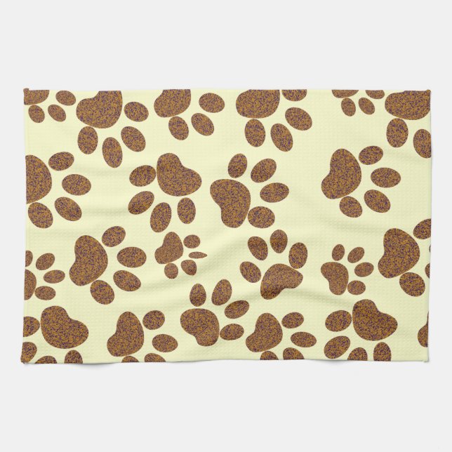 Footprint Dog Handtuch (Horizontal)