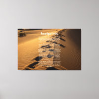 Footprint Gebet Glaubensbasierte Leinwand Kunst