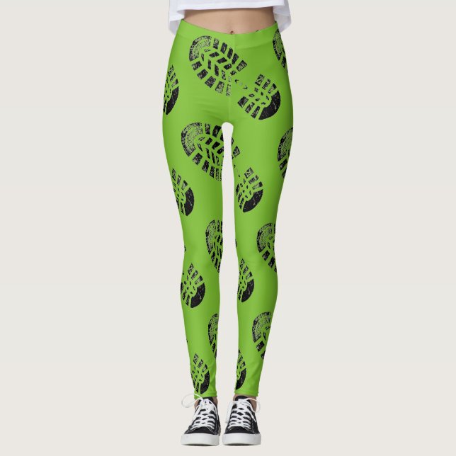 Footprint Leggings Green (Vorderseite)