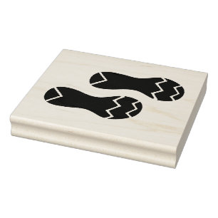 Footprint von Laufschuhen Gummistempel