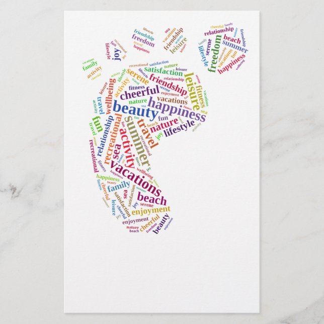 Footprint words cloud flyer (Vorne)