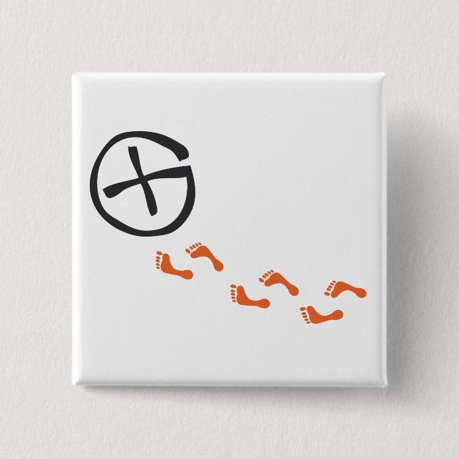 Footprints - black button (Vorderseite)