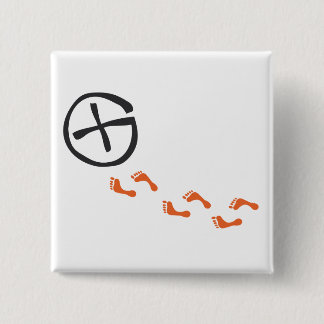 Footprints - black button