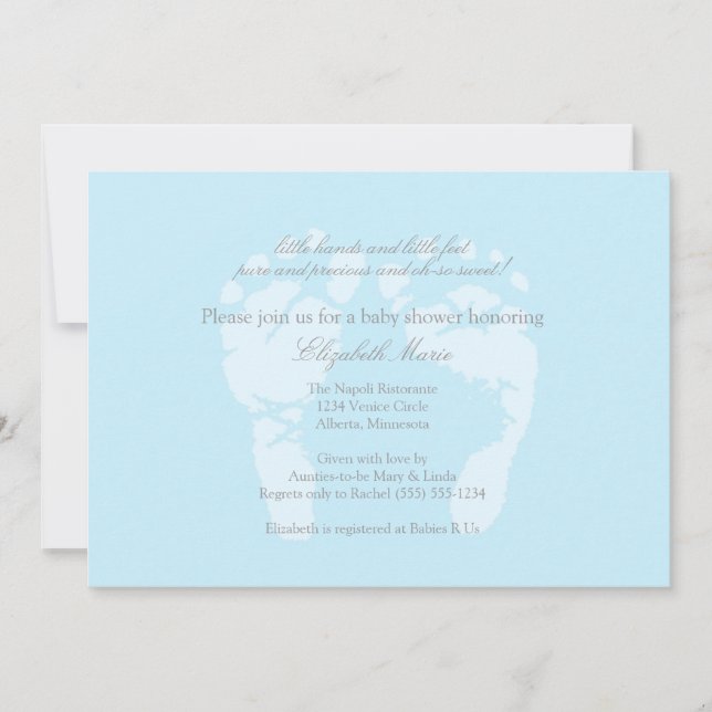 Footprints Einladung (Vorderseite)