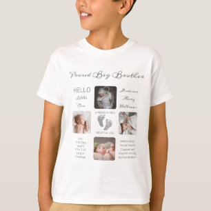 Footprints Foto Birth Keepake Proud Brother T-Shirt