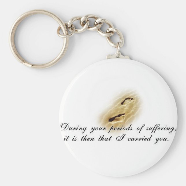 Footprints Gedicht Schlüsselanhänger (Vorne)