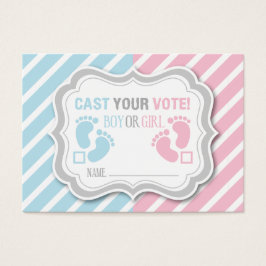 Footprints Gender offenbaren Abstimmungskarte