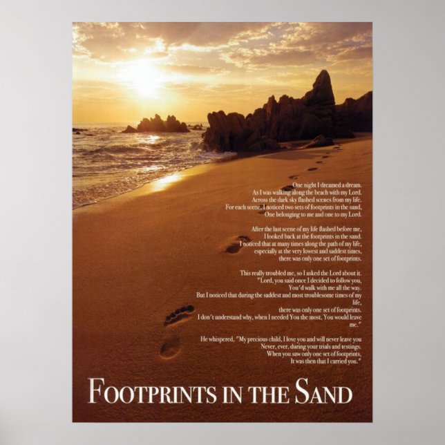 FootPrints In the Sand Poster (Vorne)