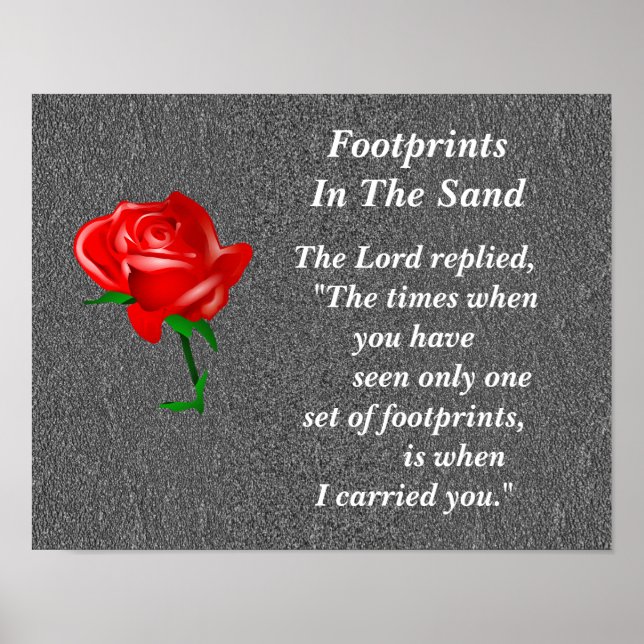 Footprints In The Sand Poster (Vorne)