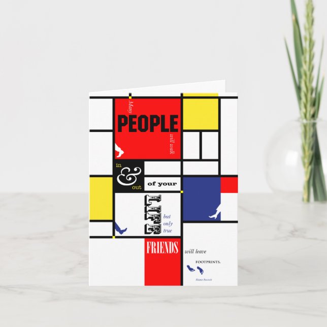 Footprints Note Card Karte (Vorderseite)